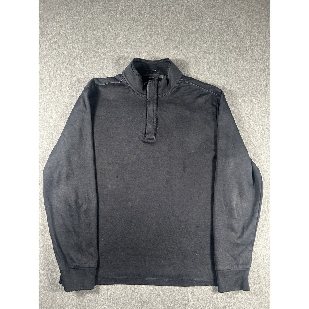 BOSS Hugo Boss Regular Fit‎ Black 1/4 Zip Pullover Sweatshirt Size L